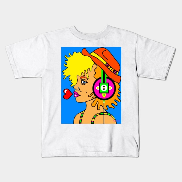 Urban street girl 21 Kids T-Shirt by amoxes